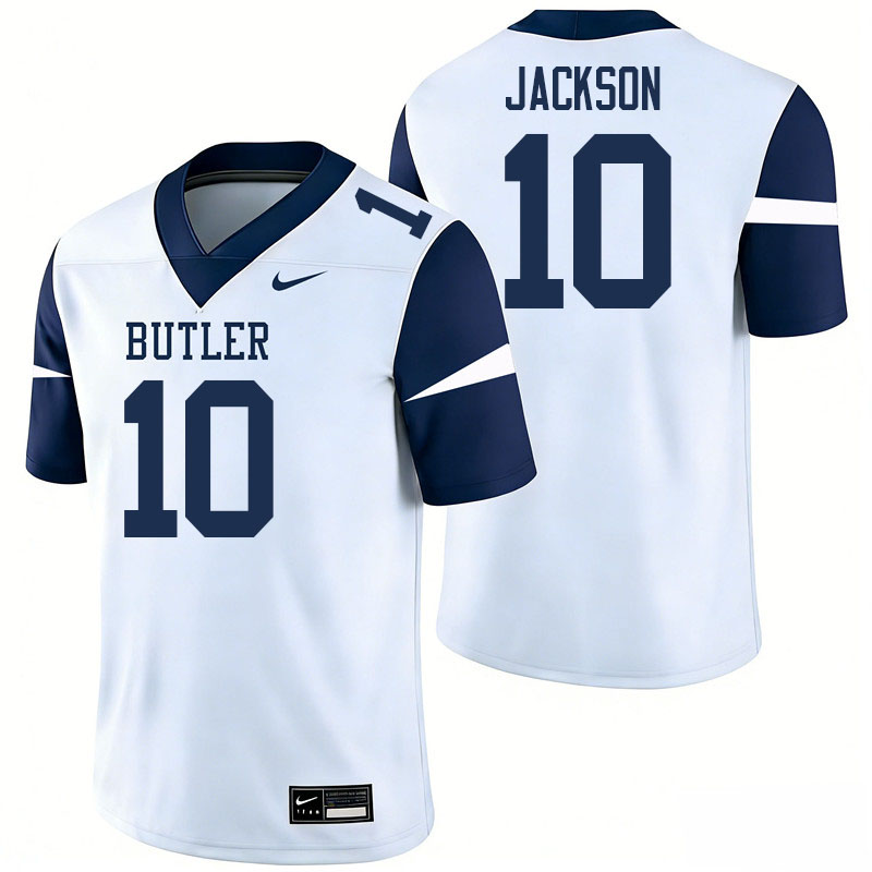 Butler Bulldogs #10 Jeremiah Jackson College Football Jerseys,Uniforms-White